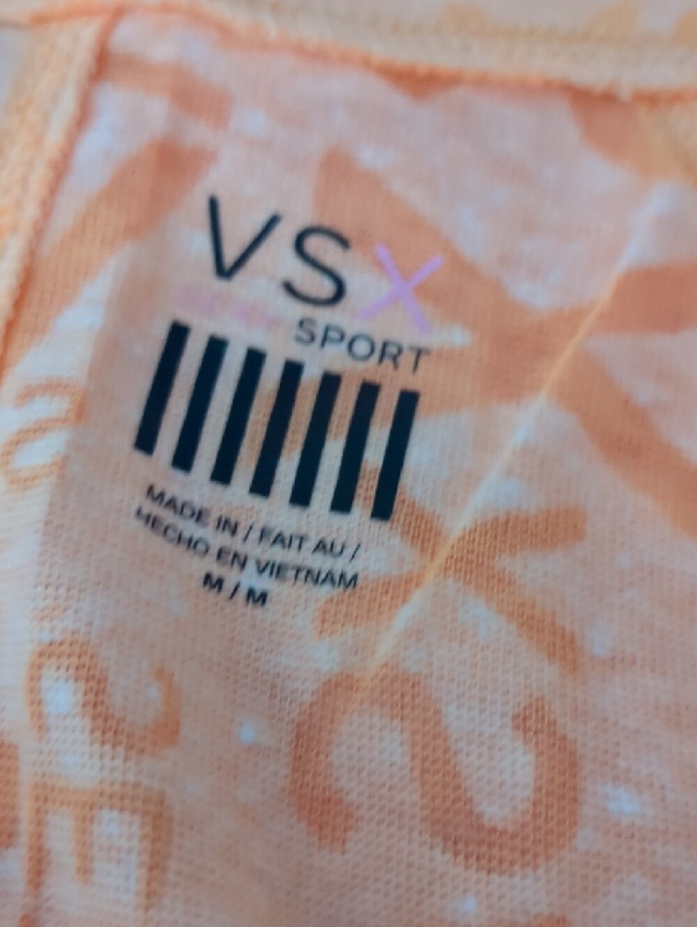 Victoria's Secret VS Peach Logo V-Neck Short Sleeve Tee - Picture 3 of 6